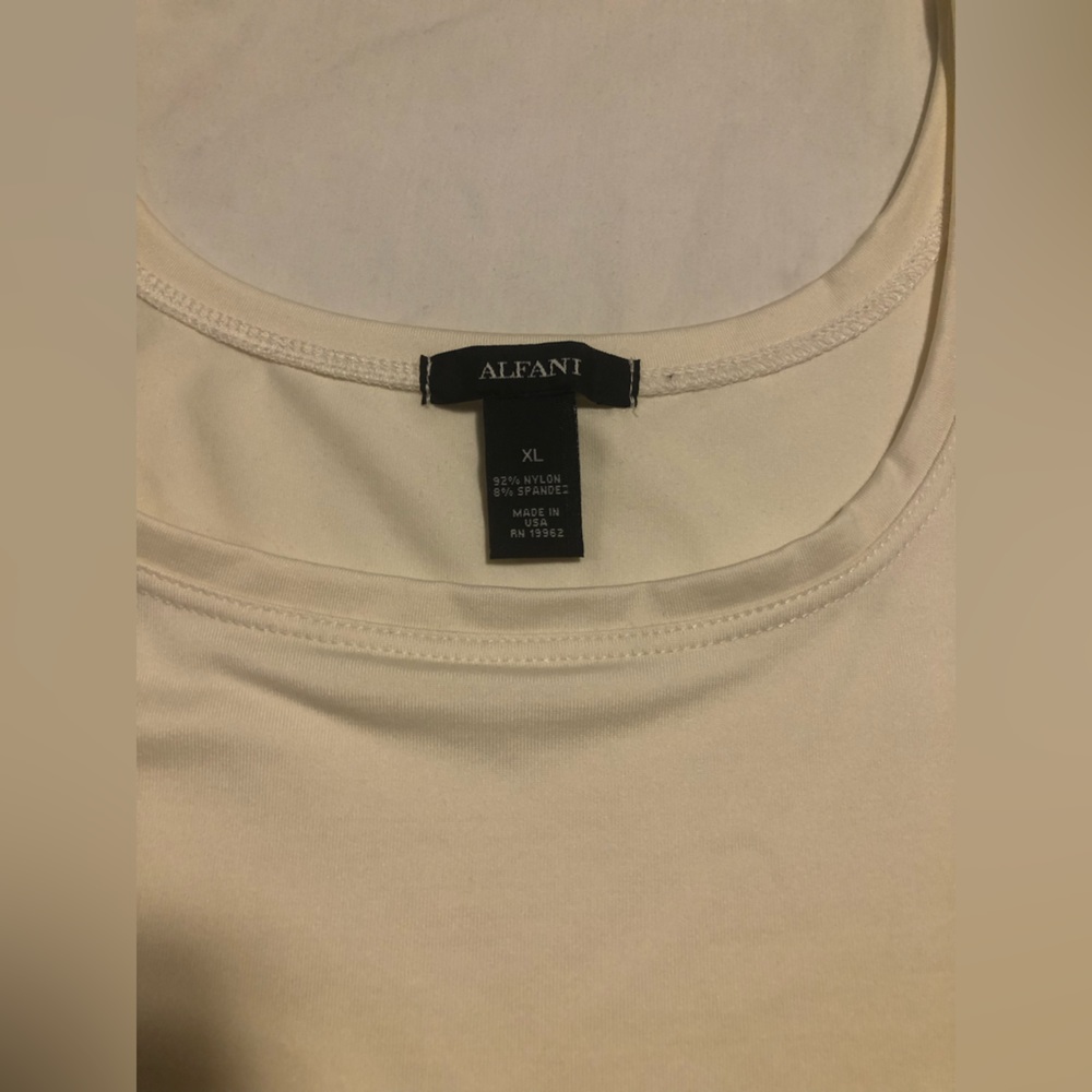 Alfani, NWT, XL, ivory tank - Picture 3 of 12